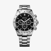 ราคา Hugo Boss นาฬิกาข้อมือผู้ชาย Ikon Chronograph Black Dial Silver รุ่น 1512965 (7835977532)