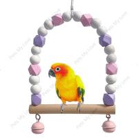ราคา ชิงช้านกแก้ว สวิงนกแก้ว ชิงช้าสำหรับนกเล็ก ชิงช้านกแขวนกรง ตกแต่งกรงนก ชิงช้าไม้ของเล่นสําหรับนกแก้ว (25340290260)