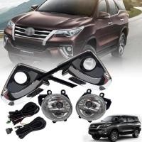 ราคา ไฟตัดหมอก ไฟสปอร์ตไลท์ รุ่น โตโยต้า ฟอร์จูนเนอร์ TOYOTA FORTUNER ปี 2016 - 2018 ชุดสายไฟ + ฝาครอบขอบโครเมี่ยม 1 ชุด (8349777774)