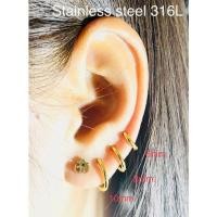 ราคา ราคา1คู่ต่างหูห่วงกลมเกลี้ยงแบบบาง1.6mmสีเงิน สีทอง ต่างหูห่วงสแตนเลสแท้316Lเกรดเครื่องมือแพทย์สำหรับผิวแพ้ง่าย (14520079562)