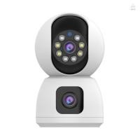 ราคา 1080P สมาร์ท WiFi กล้องไร้สาย Monitor กล้อง Dual เลนส์ 2.4G/5G การเชื่อมต่อ Full Color Night Vision Two-Way Talk Motion Detection Alarm Reminder กล้องไร้สายสําหรับ Home Office Ou (43050924961)