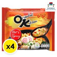 ราคา mama ok oriental kitchen มาม่า มาม่าโอเค ออเรียนทัลคิตเชน บะหมี่กึ่งสําเร็จรูป hot&spicy รสฮอตแอนด์สไปซี 85 ก. x 4 (24894350795)