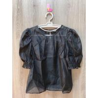 ราคา เสื้อผ้าแก้วสีดำ แขนพอง (8293660588)