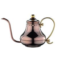 ราคา หม้อกาแฟ Tiamo/Tiamo Stainless Steel Court Style Slim-Mouth Pot 0.7L-Rose Gold HA8566 (29437545619)