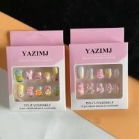 ราคา (ยกโหล 12 ชิ้น)No.1252 เล็บปลอม หนึ่งกล่องมี 12 เล็บ ลายการ์ตูนน่ารักคละลาย คละสี (42404513087)