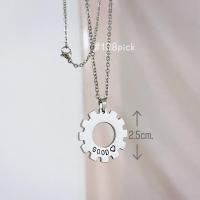 ราคา [กล่องฟรี] สร้อยสแตนเลส สร้อยเกียร์ สร้อยเฟือง สลักชื่อ (17896074353)