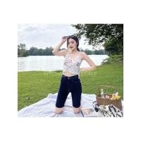 ราคา ​กางเกงยีนส์3ส่วน กางเกงยีนส์ยืด สียีนส์เข้มรุ่นมีกระเป๋า (13727199514)