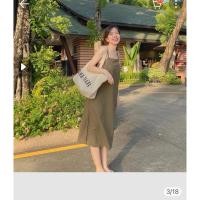 ราคา ส่งต่อ เดรสเอิร์ธโทนสีเขียววววว (29163324815)