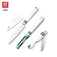 ราคา Zwilling มีดผลไม้สแตนเลสอเนกประสงค์พับปอกเปลือกแตงโมและมีดผลไม้ (ชุด 3 ชิ้น) (29957682300)