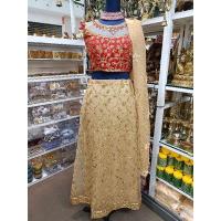 ราคา ชุดกระโปรงอินเดีย สีแดงทอง1 (16370276283)