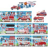 ราคา สติกเกอร์ ลายรถดับเพลิง เฮลิคอปเตอร์ รถกู้ภัย สีแดง สําหรับเด็ก DIY 8 ชิ้น (18294478739)