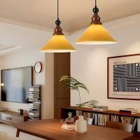 ราคา โคมไฟระย้าไม้เนื้อแข็งสไตล์ยุคกลางโคมไฟเพดานแก้วสีส้มย้อนยุคห้องนอนห้องนั่งเล่นบาร์ความงามตกแต่งแขวนโคมไฟโคมไฟห้อยโคมไฟแขวน (40709289357)