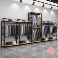 ราคา ร้านขายเสื้อผ้าชั้นวางเสื้อชั้นวางจอแสดงผลราวแขวนเสื้อผ้าห้างสรรพสินค้าชั้นยืนสองชั้นตู้โชว์ตู้โชว์ A (29129166035)