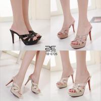 ราคา sale รองเท้าส้นสูงแบบสวมงานสไตล์แบรนด์ดัง (หนังแก้ว) (2401788508)