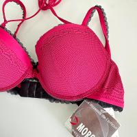 ราคา ชุดชั้นใน Morgan ลายลูกไม้สีชมพู มีสายผูกคอน่ารัก ของแท้ ไซส์75C. Morgan sexy pink underwear Size75C. License100% (24223197572)