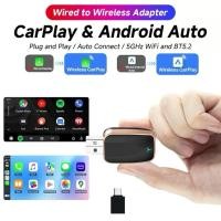 ราคา 2025 ใหม่แบบมีสายไร้สาย CarPlay 2 in 1 Mini อะแดปเตอร์ Android รถสมาร์ทกล่อง Plug And Play เชื่อมต่ออัตโนมัติ OTA Update Universal (28677814138)