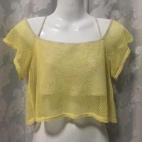 ราคา Lynaround เสื้อครอป สายเดี่ยว ไข้วหลัง แขนระบาย (2104704536)