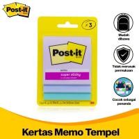ราคา 3M Post-It Sticky Memo 7.6 ซม.X 7.6 ซม.Super Sticky Notes Reminder Marker 3M-3321-Ssblu 3 สี (41105723867)