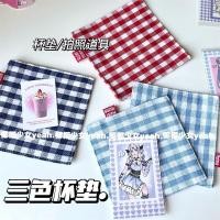 ราคา สไตล์ย้อนยุค ins สไตล์ญี่ปุ่นใหม่ที่เรียบง่ายลายสก๊อตที่รองแก้วผ้าฝ้ายและผ้าลินินผ้าฉนวนกันความร้อน (27306399335)