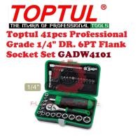 ราคา Toptul 41pcs Professional Grade 1/4" DR. ชุดเต้ารับ 6PT Flank GADW4101 (22468824171)