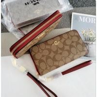 ราคา Coach C4452 Long Zip Around Wallet In Signature Canvas กระเป๋าสตางค์คล้องมือ