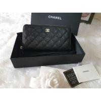 ราคา New!! Chanel Zippy Long Wallet Black Caviar Holo26 (2342743249)