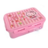 ราคา Jub1800 กล่องใส่อาหาร 3 ช่อง Super Lock ลายคิตตี้ hello kitty No.6115/3 (7548372189)