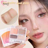 ราคา [ความงาม]พาเลทอายแชโดว์ 4 สี เนื้อครีมติดทนนานแต่งหน้าที่ผสมผสานเรียบสําหรับกลางวัน/กลางคืนดูดีไซน์กะทัดรัดแบบพกพา 5x5ซม (40251096521)