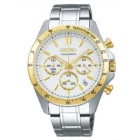 ราคา Seiko Spirit Chronograph หน้าปัดสแตนเลสสีขาว ควอทซ์ SBTR024 100M นาฬิกาข้อมือชาย (41658022912)