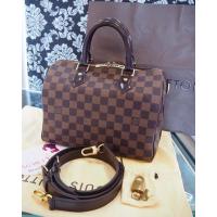 ราคา กระเป๋า Louis Vuitton Speedy 25 Damier Ban ปี14 รุ่นมีสาย หูนูน (1010845406)