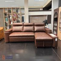 ราคา โซฟา L-Shape 3 ที่นั่ง ดึง-ปรับเอนนอน รุ่น BOSS หุ้มหนังPU สีน้ำตาล | Livinghome Furniture Mall. (21954925204)