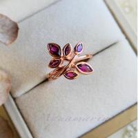 ราคา แหวนพลอยโรโดไลต์ ดีไซน์ช่อมะกอก (24652423306)