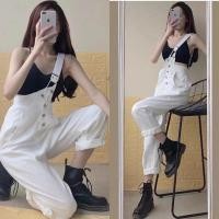 ราคา เอี๊ยมยีนส์ขายาวสีขาว (21435434655)