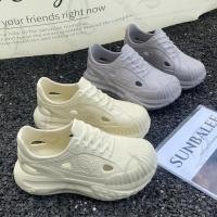 ราคา SBBL รองเท้าหุ้มส้น แตะแบบสวม เสริมส้นต่ำ รองเท้าสีพื้น วัสดุยาง EVA นิ่มใส่สบาย พร้อมส่ง (24145294893)