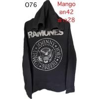 ราคา เสื้อสเวตเตอร์ฮู้ด มือสอง Mango สีเทา ผ้าบาง (29812847079)