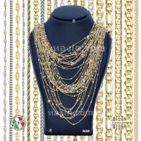 ราคา 18K-N0W สร้อยคอทองคำแท้ ITALY 750 รุ่น บีด เชน D.C. Beads Chain G180 (29772994201)