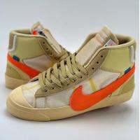 ราคา Nike Blazer Wolf x OFF-WHITE "All Hallows Eve" THE THE เบจ รองเท้าผ้าใบผู้ชาย รองเท้าผ้าใบทรงสูง (25942882231)