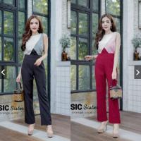 ราคา เซตเสื้อ+กางเกงทูโทนป้ายBasic sister by Orange Juice (6279413029)