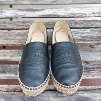 ราคา ส่งต่อ chanel espadrilles สีดำ ของแท้ (22749184043)