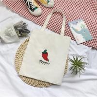 ราคา กระเป๋าผ้า สะพายไหล่ สกรีนลายน่ารักๆ ผ้าแคนวาส มีซิป กระเป๋าถือ ไปเที่ยว ไปเรียนพิเศษสวยๆ จุของได้เยอะ ขนาด 33 x 37 cm. (7665412501)