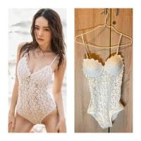 ราคา ชุดว่ายน้ำลูกไม้สีขาว (25429609622)