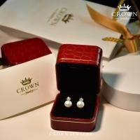 ราคา ต่างหูไข่มุก #miniqueen ต่างหูมุก ประดับเพชร CZ ตัวเรือนเงินแท้ ชุบทองคำขาว (9716691799)