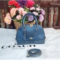 ราคา Coach โดม ของแท้ สีน้ำเงิน กริทเตอร์เพชร สภาพดี (23663626334)