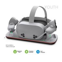 ราคา Charger แท่นชาร์จสําหรับ Meta Quest 3S/3 VR หมวกกันน็อค Handle Contact Storage ฐาน LED บรรยากาศ Light Quest 3 Charger อุปกรณ์เสริม (29322226155)