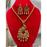 ราคา ทองปลอม สร้อยคอทองลงยา เครื่องประดับชุดไทย สร้อยคอชุดไทย สร้อยคอลงยาสีทอง (29823815687)