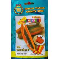 ราคา มะละกอ แขกดำ เอ1 เมล็ดพันธุ์มะละกอแขกดำ กินสุกอร่อยหวาน กินดิบตำส้ม ก็อร่อย บรรจุประมาณ 20 เมล็ด (10365571044)