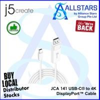 ราคา (ALLSTARS: เรากลับมา) J5Create JCA141 สาย USB-C to 4K DisplayPort (รับประกัน 2 ปี พร้อม Digital HUB) (26483250644)