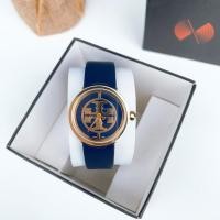 ราคา Isa Lovely Shop ⚠️มีตำหนิ⚠️ Tory Burch Women's 'Reva' Blue Leather Watch TRB4003 (25952488934)