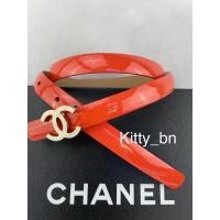 ราคา Used ❤️ Chanel red patent leather belt (13075394823)