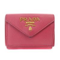 ราคา Prada Tri-Fold Mini Wallet Purse Leather Logo สีชมพู 1Mh021 ส่งตรงจากญี่ปุ่น มือสอง (25633902501)